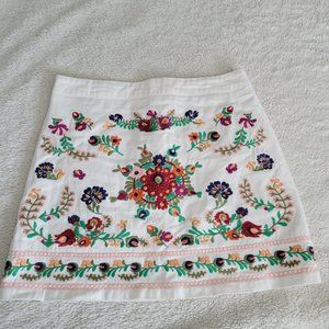 Mi Ami Embroidered Mini Skirt